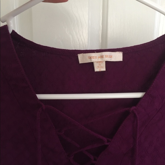 Deep purple modern top - Picture 3 of 3